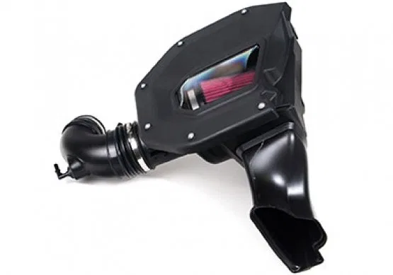 422086 – ROUSH Cold Air Intake, Black Tube Synthetic Fiber Filter With Heat Shield